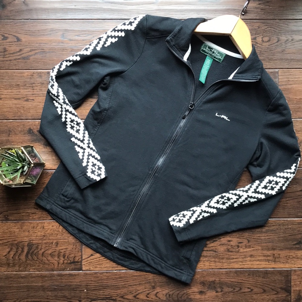 Ralph Lauren active wear zip sweatshirt black